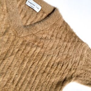 Aritzia/Babaton - Tan High V-Neckline Sweater